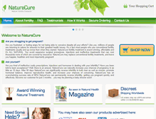 Tablet Screenshot of naturacure.net